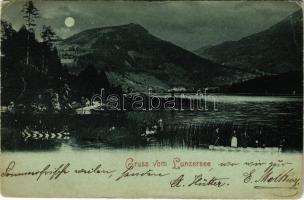 1899 Lunz am See, Lunzersee / lake, rowing boat (EK)