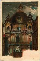 1898 Wien, Vienna, Bécs I. Peterskirche / church. 7208. litho s: Rosenberger (EK)