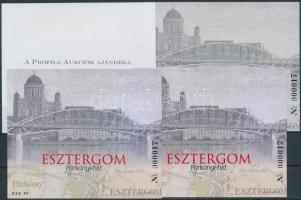 2000/14 Esztergom- párkány híd 4 db-os emlékív garnitúra azonos sorszámmal