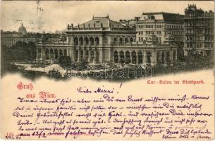 1898 Wien, Vienna, Bécs I. Cur-Salon im Stadtpark / spa, park