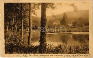 Siebengebirge, Der Rhein, Blick a. Heisterbach (Oberdollendorf), Kloster Heisterbach / monastery (b)