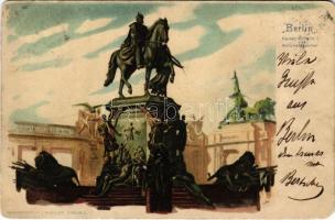 1899 Berlin, Kaiser Wilhelm I Nationaldenkmal / monument, statue of Emperor Wilhelm I. Kunstanstalt J. Miesler litho (EM)