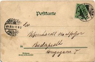 1899 Berlin, Kaiser Wilhelm I Nationaldenkmal / monument, statue of Emperor Wilhelm I. Kunstanstalt ...