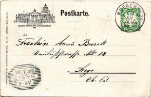 1899 München, Munich; Allgemeine Deutsche Sport-Ausstellung München 1899. Der Ausstellungspalast / s...