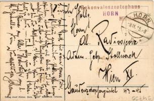 1915 Horn, street view. Verlag Josef Pichler + "Rekonvaleszentenhaus Horn Militärpflege"