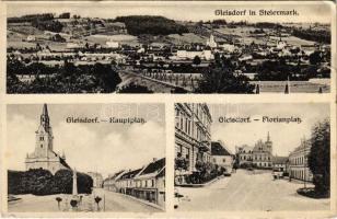 1930 Gleisdorf, Hauptplatz, Florianplatz / general view, main square (small tear)
