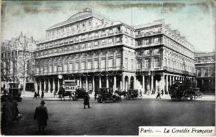 Paris, La Comedie Francaise / theatre, automobile, horse-drawn carriages (fl)