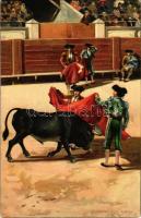 Capro a la Alimon / Spanish folklore, bullfight. litho