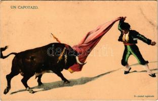 Un Capotazo / Spanish folklore, bullfight. P.V.K.Z. Serie 1014/15. (EK)