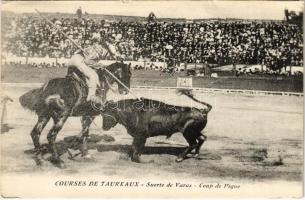 Courses de Taureaux. Suerte de Varas. Coup de Pique / Spanish folklore, bullfight, matadore (EK)