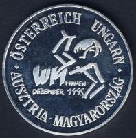 1995. "IHF-Ausztria Magyarország-Női Kézilabda VB" ezüstözött Ffém emlékérem T:PP