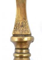 Ferenc József mini büszttel díszített réz pecsétnyomó, h: 9,5 cm