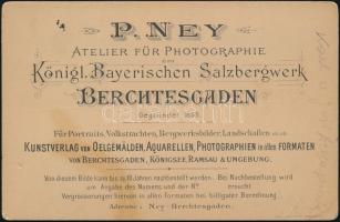 cca 1900 Glück auf! Salzbergwerk Berchtesgaden, keményhátú fotó, 17×11 cm