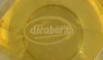 Moser jelzésű, 2 db konyakospohár, csorbákkal m: 7 cm