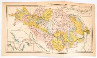 cca 1897 A Duna térképe, rajzolta: Homolka József, 1:4,500 000, kiadja: Posner Károly Lajos és Fia, 23×41,5 cm