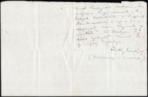 1910. március 27. Ady Endre (1877-1919) autográf levele Gerő Ödön (1863-1939) író, újságíró, szerkes...