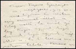 1910. március 27. Ady Endre (1877-1919) autográf levele Gerő Ödön (1863-1939) író, újságíró, szerkes...