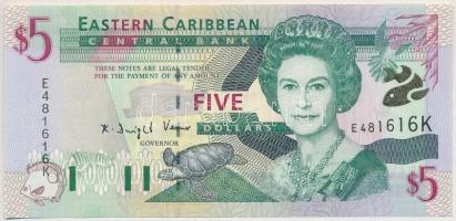 Kelet-Karibi Államok / St. Kitts 2000. (DN) 5$ T:I East Caribbean States / St. Kitts 2000. (ND) 5 Dollars C:UNC Krause P#37k