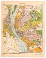 1893 Budapest környékének térképe, kiadja: Posner Károlya Lajos és Fia, 29×24 cm + cca 1900 Budapest, Pallas Nagy Lexikona, kiadja: Posner Károlya Lajos és Fia 30x23,5 cm