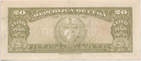 Kuba 1958. 20P T:III
Cuba 1958. 20 Pesos C:F
Krause P#80