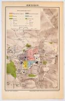 cca 1900 Palesztina térképe, 1:1,200.000, Pallas Nagy Lexikona, kiadja: Posner Károly és Fia, 29,5x2...