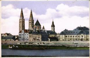 Szeged, Tisza parti részlet a Fogadalmi templommal