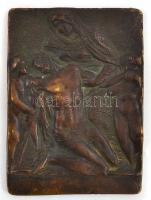 Pieta, bronz kisplasztika, jelzés nélkül, 10,5×7,5 cm