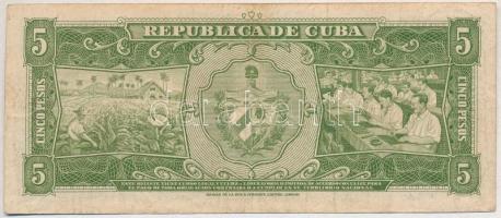 Kuba 1958. 5P T:III
Cuba 1958. 5 Pesos C:F
Krause P#91a