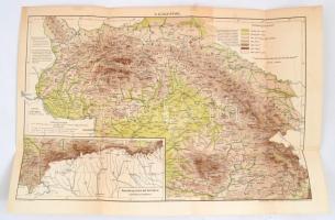 cca 1900 A Kárpátok térképe,1:1,800.000 kiadja: Posner Károly Lajos és Fia, 31×46 cm
