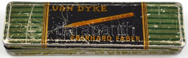 Régi Eberhard Faber Van Dyke kopott dobozban 10 db írószer