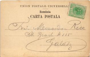 Salutari din Romania / Romanian folklore, ox cart in the river. Editura Adolph Maier 239. (worn corn...