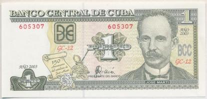 Kuba 2003. 1P T:I Cuba 2003. 1 Peso C:UNC Krause P#121c