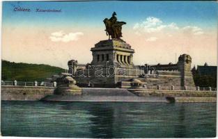 Koblenz, Coblenz; Kaiserdenkmal / monument, statue (cut)