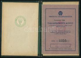 cca 1930-60 3 darabból álló tétel. 1930 Cserkészbolt takarékbélyegkönyve, bélyegek nélkül + 1947 betétkönyv néhány bejegyzéssel + 1960 OTP takarékbetét-könyv sok bejegyzéssel