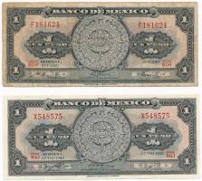 Mexikó 1967. 1P + 1969. 1P T:III,II Mexico 1967. 1 Peso + 1969. 1 Peso C:F,XF Krause P#59