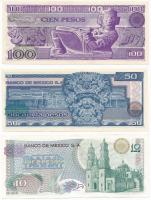 Mexikó 1977. 10P + 1981. 50P + 1982. 100P T:I
Mexico 1977. 10 Pesos + 1981. 50 Pesos + 1982. 100 Pe...