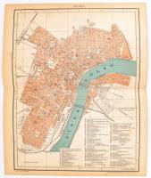 cca 1910 Szeged városának térképe, rajzolta: Kogutowicz Manó, 1:21.000, Pallas Nagy Lexikona, Bp., Pallas Rt., 29,5x24 cm