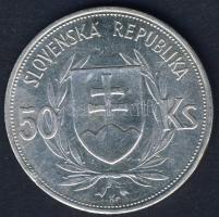 Szlovákia 1944. 50K Ag "5. Függetlenségi évforduló" T:2/3 kis ph