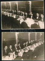 cca 1930 Bp., Vacsoratársaság, jelenlévők között Bethlen István, pecséttel jelzett fotó a Kurir fotóriport vállalattól, 11×17 cm
