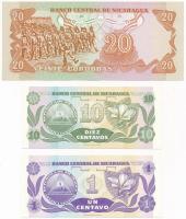 Nicaragua 1979. 20C + 1991. 1c + 1991. 10c T:I
Nicaragua 1979. 20 Córdobas + 1991. 1 Centavo + 1991...