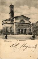 1903 München, Munich; St. Matthäuskirche / church. Becker & Kölbinger No. 234. (tear)