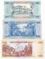 Bissau-Guinea 1990. 100P + 500P + 1993. 1000P T:I 
Guinea Bissau 1990. 100 Pesos + 500 Pesos + 1993...