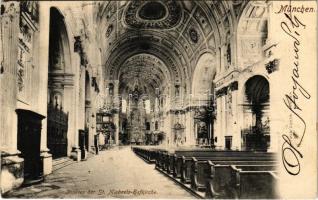 1903 München, Munich; Inneres der St. Michaels-Hofkirche / church, interior. Ottmar Zieher (EK)