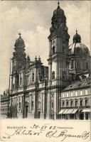 1903 München, Munich; Theatinerkirche, Residenz Café M. Zoeltsch Hoflieferant / church, café (EK)