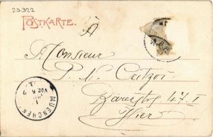 1903 München, Munich; Theatinerkirche, Residenz Café M. Zoeltsch Hoflieferant / church, café (EK)