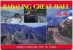 Badaling Great Wall. World Heritage Site of China - 7 modern unused postcards in case / 7 modern képeslap tokban