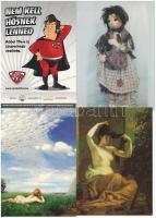 32 db MODERN képeslap: sok külföldi, motívum (reklámok) / 32 modern postcards: many European, motive...