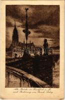 Frankfurt am Main, Alte Brücke / old bridge. Kunstverlag M. Jacobs. Kupferdruck nach Radierung Serie 280. Nr. 10. s: Bernh. Liebig (EK)