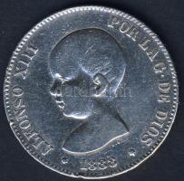 Spanyolország 1888. 5P Ag XIII.Alfonz T:3 ph.