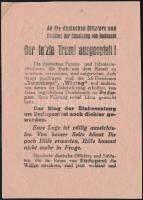 1945 Német nyelvű, német katonákhoz címzett szovjet röplap